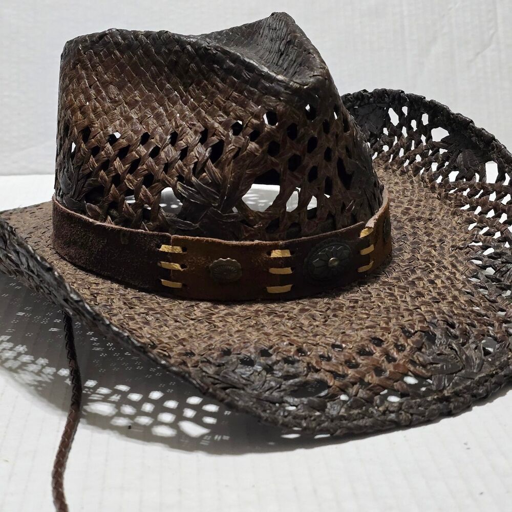 BULLHIDE Run A Muck Cowboy Hat Men's Straw Dark Brown Western Outdoor